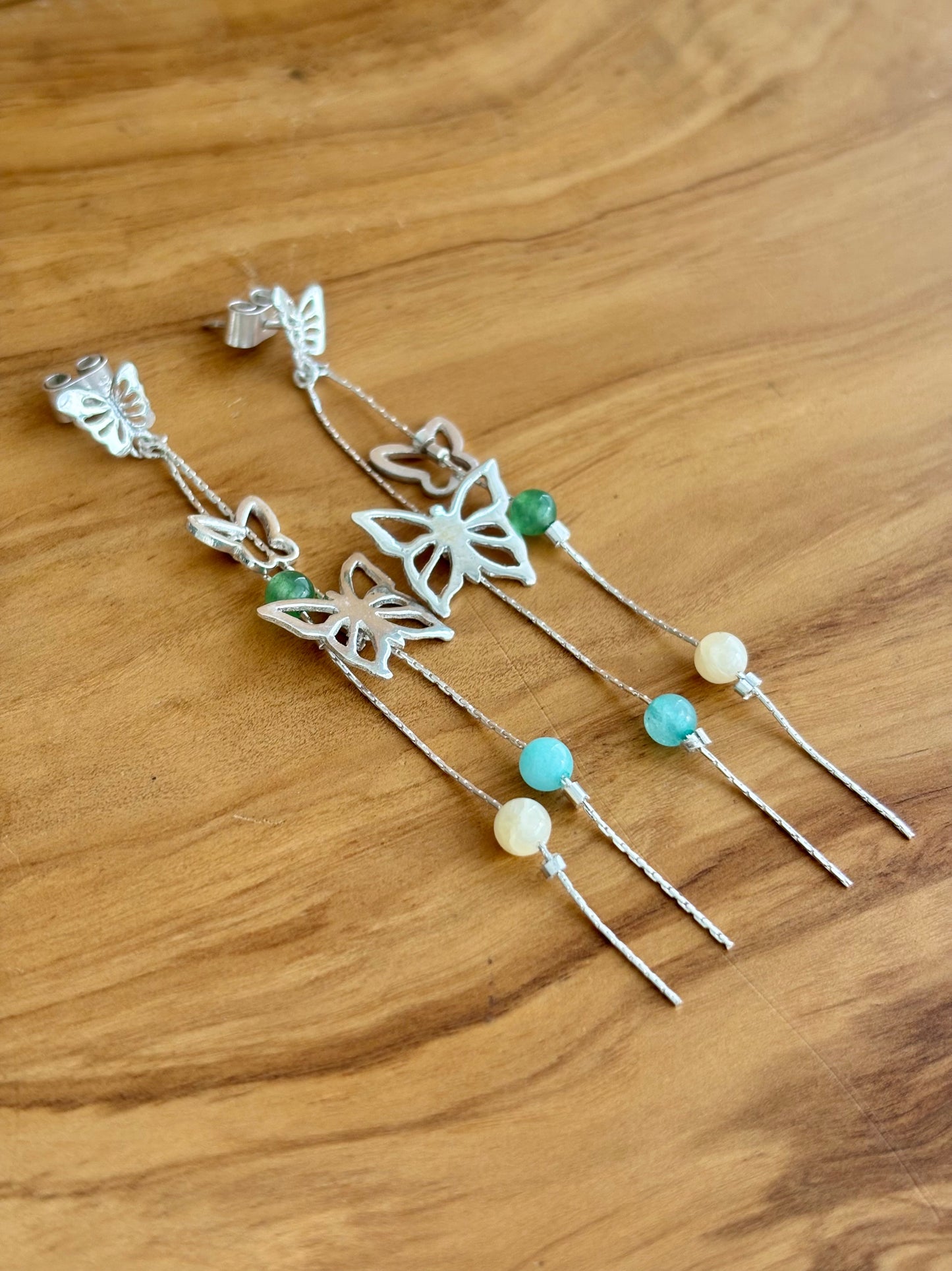 ARETES MARIPOSA INDRA aqua