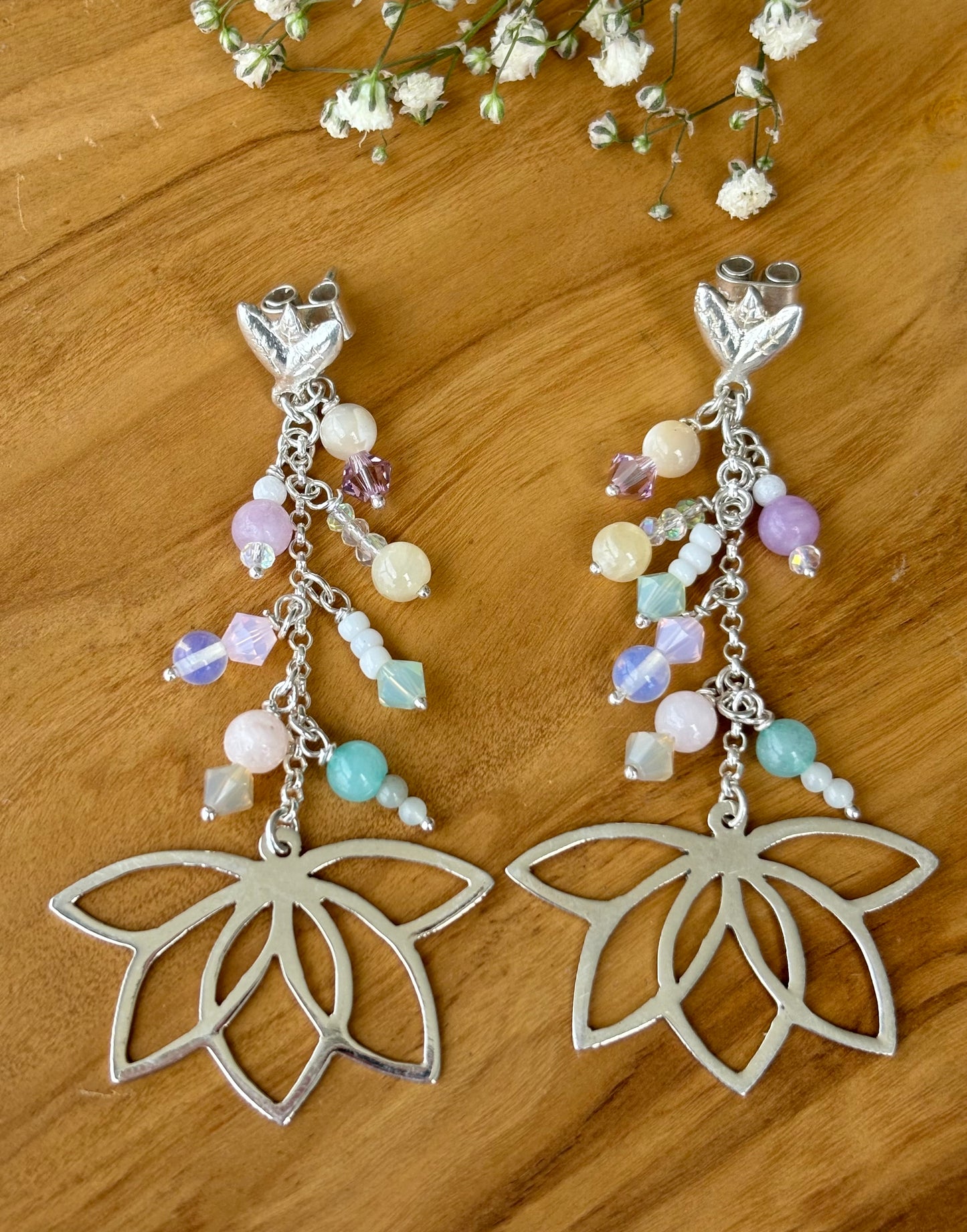 ARETES PALMA pastel